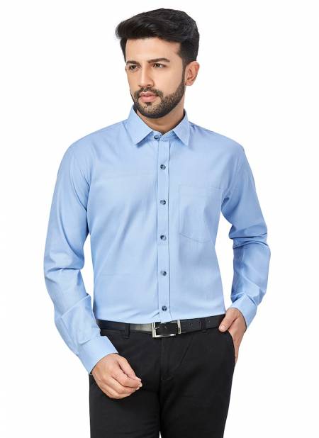 Outluk 1420 Casual Wear Oxford Cotton Mens Shirt Collection 1420-SKY BLUE